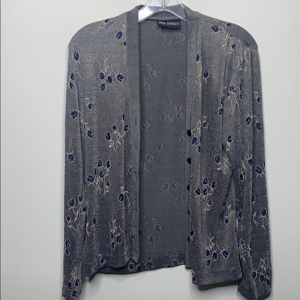 John Roberts floral‎ cardigan